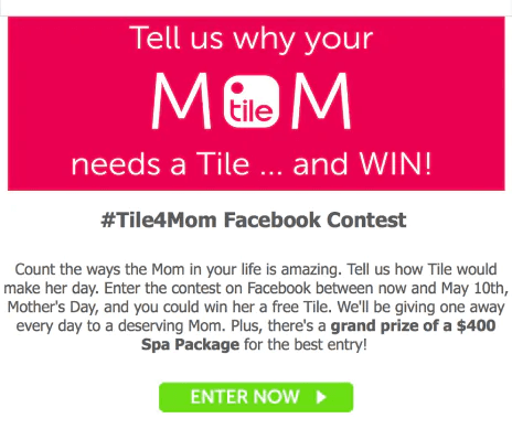 Mom Tile encouraged its subscribers to nominate a mom in their life and share why she's amazing. 